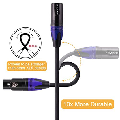 XLR Splitter, Balanced XLR Y Splitter Cable Male to 2 Female 1ft | Balanced Audio Splitter for Microphone, Oxygen-Free Copper, PVC Jacket - size: 1ft, style: Male to 2 Female XLR
