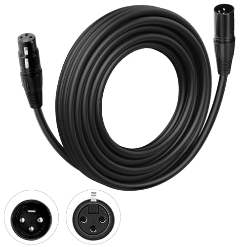 DMX Cable 25 ft, Flexible 3 Pin Signal XLR Male to Female Wire - color: 25FT DMX Cable 1 Pack