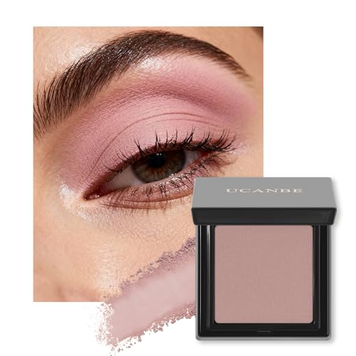UCANBE Dusty Rose Pink Single Eyeshadow Palette, Neutral Mauve-Pink Matte Mini Eye Shadow Powder, Highly Pigmented Professional Long-Lasting Waterproof Makeup Pallet - color: 22 Dusty Rose Pink