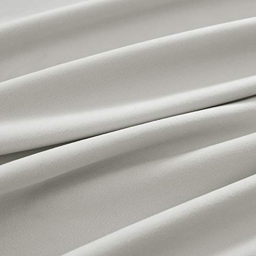 nanbowang Bleach Velvet Curtains - White 42 Inches Width 63 Inches Long Soft Curtain Rod Pocket Thermal Insulated Window Treatment for Bedroom 2 Panels - color: Bleach, size: 42"W x 63"L (Pack of 2)