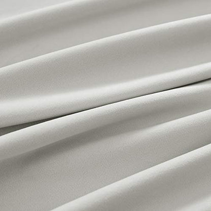 nanbowang Bleach Velvet Curtains - White 42 Inches Width 63 Inches Long Soft Curtain Rod Pocket Thermal Insulated Window Treatment for Bedroom 2 Panels - color: Bleach, size: 42"W x 63"L (Pack of 2)