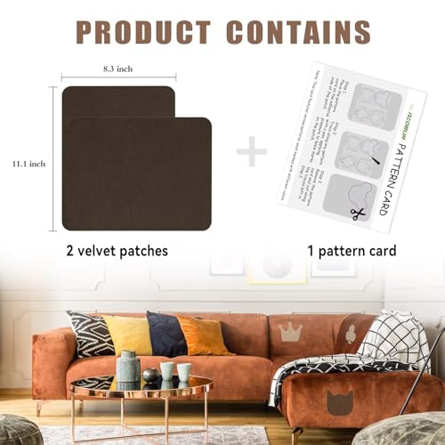 Azobur Fabric Couch Repair Patch 8.3 x 11 inches,Self-Adhesive Fabric Repair Patch for Furniture,Handbag,Sofa,Car Seats-(Grayish White) - color: Grayish White, size: 8.3" x 11"(2 Pcs)