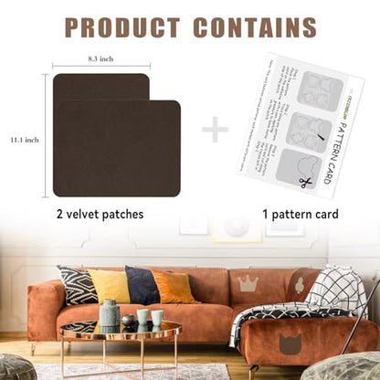 Azobur Fabric Couch Repair Patch 8.3 x 11 inches,Self-Adhesive Fabric Repair Patch for Furniture,Handbag,Sofa,Car Seats-(Grayish White) - color: Grayish White, size: 8.3" x 11"(2 Pcs)