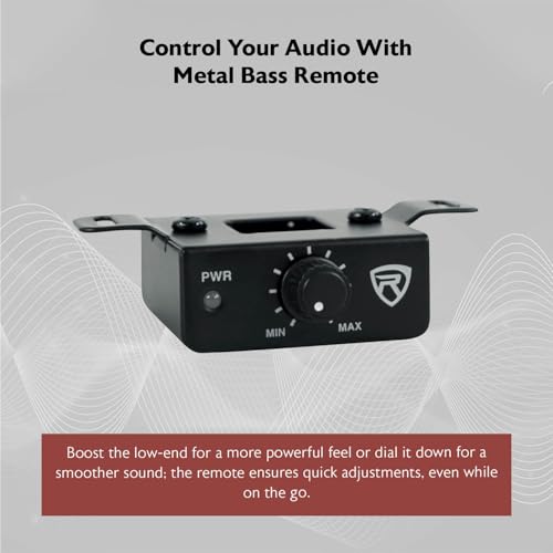 Rockville SS10P 800W Slim Under-Seat Active Car/Truck Subwoofer, Built-in Amp, Wired Remote Bass Knob, Cast Aluminum, for Car Audio Upgrades - size: 10"