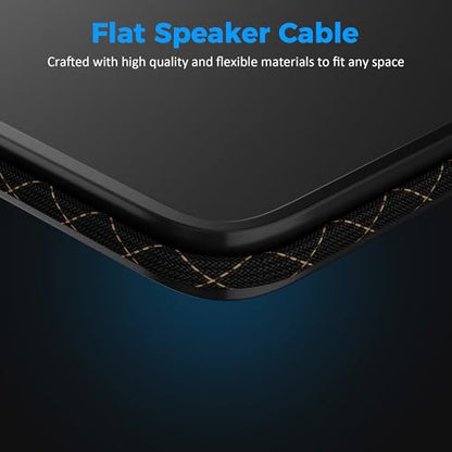 14/2 Speaker Wire 25 Feet, 14AWG Gauge Speaker Cable, Direct Burial, Durable Nylon Braided, in Wall, 2 Conductors, OFC Oxygen-Free Copper, for Car Audio Stereos, Home Theater, Surround Sound, Radio - size: 25 Feet, style: 14AWG