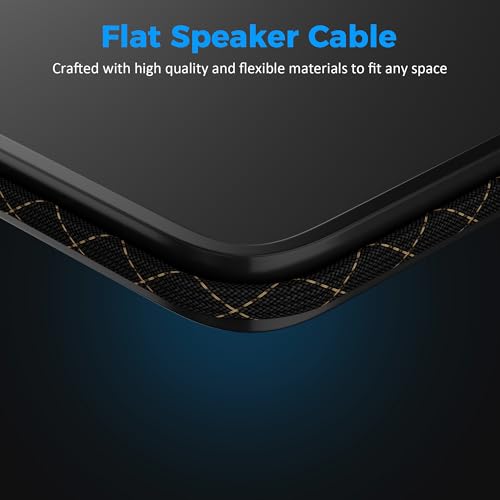 16/2 Speaker Wire 50 Feet, 16AWG Gauge Speaker Cable, Direct Burial, Durable Nylon Braided, in Wall, 2 Conductors, OFC Oxygen-Free Copper, for Car Audio Stereos, Home Theater, Surround Sound, Radio - size: 50 Feet, style: 16AWG