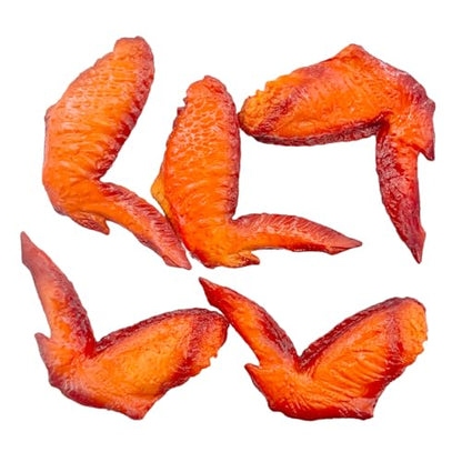 5 Pcs Simulated Chicken Legs Wings Fake Food Model Lifelike Fake Fried Chicken Kitchen Home Party Decoration Display Photography Props (Chicken Wings) - color: Chicken Wings