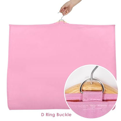 Univivi 40 Inch Dance Costume Garment Bags for Dancers, Pink, 8 Pack - color: Pink, size: 8 Pack
