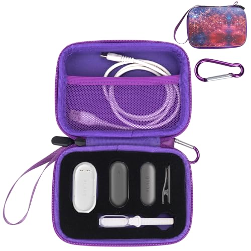 YouKnow Hard Case Compatible with PLAUD NotePin/NotePin S AI Voice Recorder - with Custom Foam Insert Holds Recorder, Magnetic Pin, Clip, Dock, Wristband & Cable (Case Only) (Galaxy) - color: Galaxy
