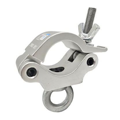 42-51mm Heavy Duty Pro Clamp with Eye Bolt for 2” Truss OD Tube Pipe | Aluminum Alloy 6061 Stage Light Clamps for LED Video Wall and Lighting Mounting