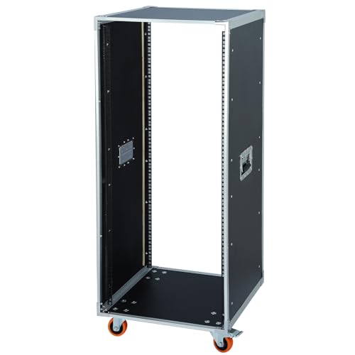 AV Gear Rack 24U Home Audio & Video Stage Stereo Equipment Storage Cabinet Stand On Wheels - 24U 19in Server IT Network Data Devices Storage Rack Cabinet - SC01-24U - size: 24U