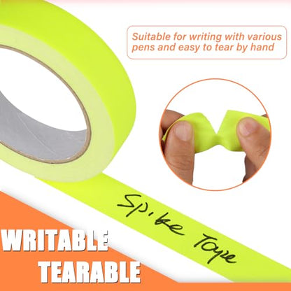 GEYYANG Yellow Spike Tape, 1in x 20yd | Gaffer Tape for Marking,Labeling,Residue Free,Non-Reflective - color: Yellow, size: 1 Inch x 20 Yards
