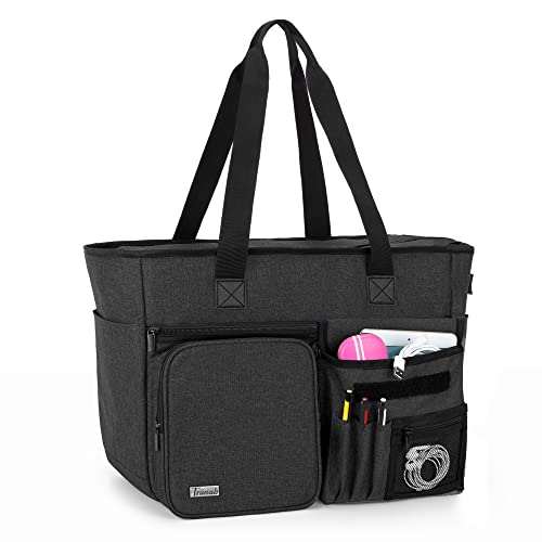 Trunab Teacher Tote Bag Work Bag with Multiple Pocket - color: Black
