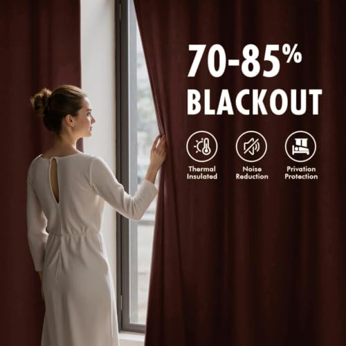 MIULEE Dusty Rose Velvet Curtains 63 Inch Long 2 Panels, W40 x L63 | Luxury Super Soft, Thermal Insulated, Room Darkening Drapes, Rod Pocket Design, Window Curtains for Bedroom Living Room - color: Dusty Rose, size: 40"W x 63"L (Pack of 2)
