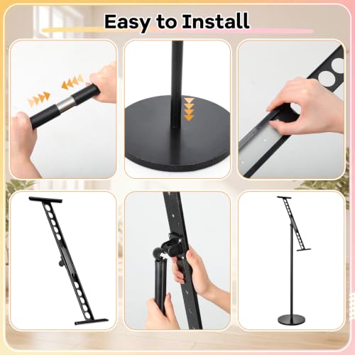 Feifeiya 6 Pack Display Stand Sign Holder Bulk, Floor Poster Stand with Heavy Duty Base Adjustable Outdoor Pedestal Sign Holder up to 58 Inch for Board & Foam Fit Wedding, Restaurant or Business