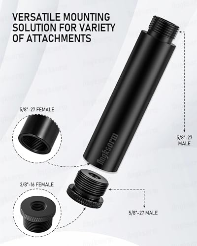 6 Inch Mic Stand Extension Tube KE26XL, 5/8-27 Male to Female, 1 Pack - size: 6-INCHS