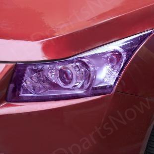 KOMAS 12” X 48” Tint Vinyl Film Sticker Sheet Roll for Car Headlight, Tail Lights, Fog Lights with Squeegee + Cutter (Glossy Purple) - color: Glossy Purple