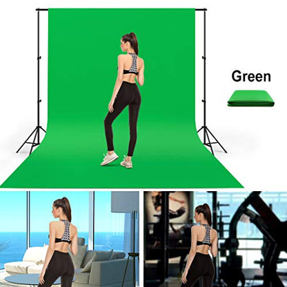 10X12ft Green Screen Backdrop for Photography, LCUIRC Chromakey Polyester Collapsible Greenscreen Background for Streaming, Photography, Zoom Meeting, Video Editing, Podcasting - color: 10x12ft Green