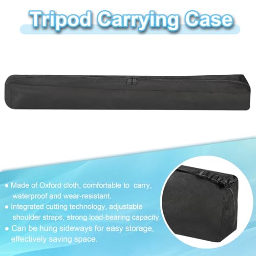 PATIKIL Tripod Carrying Case Oxford Cloth 39.37"x5.12" Black 2Pcs | Padded Tripod Bag with Handles for Light Stands Tripod Photography Accessories - size: 39.37"x5.12"