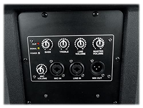 Rockville DX15 2000W 15” Powered PA Speaker, 2-Channel Mixer, XLR & 1/4” Inputs, Dual-Angle Pole Mount, Stage Monitor Angle, Perfect for Live Sound, Events, Venues & DJs | 2000W Peak/500W RMS, 1000W Program, XLR/1/4" Mic and Line Inputs, XLR Output, Built