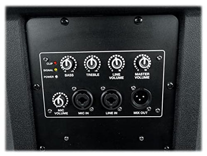 Rockville DX15 2000W 15” Powered PA Speaker, 2-Channel Mixer, XLR & 1/4” Inputs, Dual-Angle Pole Mount, Stage Monitor Angle, Perfect for Live Sound, Events, Venues & DJs | 2000W Peak/500W RMS, 1000W Program, XLR/1/4" Mic and Line Inputs, XLR Output, Built