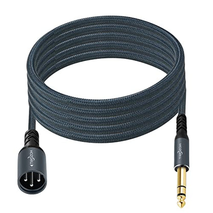 Twozoh Short XLR Male to 1/4 TRS Stereo Audio Cable 1FT, Braided Jack 6.35mm to XLR Male 3Pin Guitar Cable (Professional/HiFi) - color: 1/4 to XLR Male, size: 1FT