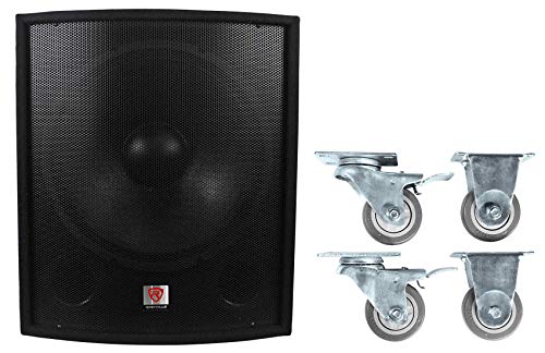 Rockville SBG1188 18" Passive 8-Ohm DJ Subwoofer Bundle with WH4 Casters