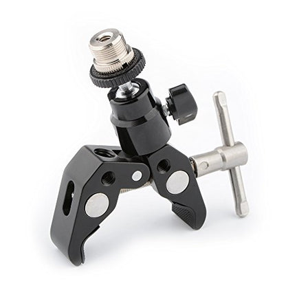CAMVATE Crab Clamp Articulated 1/4 Mini Ball Head for Microphones - 1465 (Pack of 4) - size: Mini (Pack of 4)