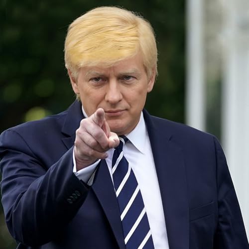 Men Blonde Wig,Donald Costume Blonde Wigs Synthetic Short Blonde Toupee Wigs for Cosplay Halloween Costume - color: DT-Blonde