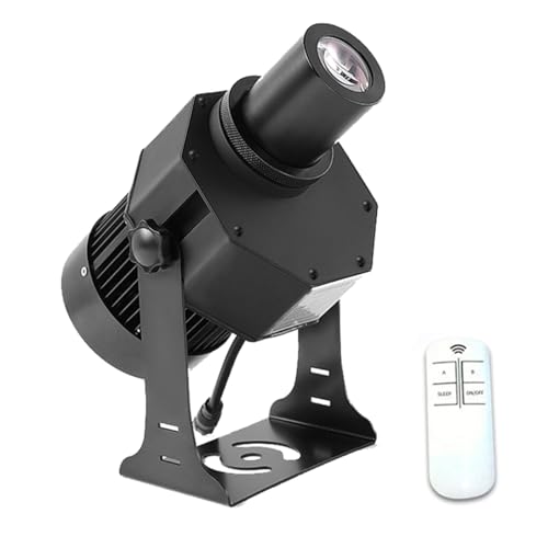 120W LED Logo GOBO Projector Ip67 Waterproof DJ Effect Light Including Free Custom Glass GOBO to Project Image for Hotel Company Store Wedding Advertising Indoor and Outdoor Use (120W)