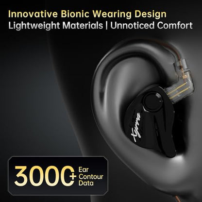 CCA Xyrra Dual Driver in-Ear Monitor Headphones,1DD+1BD HiFi IEM Earphones,Wired Gaming Earbuds for Gamers Musicians - color: Silver, style: With Mic,USB-C
