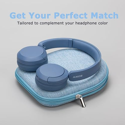 Ginsco Case Compatible with Sony WH-CH520 Wireless Headphones Bluetooth On-Ear Headset with Microphone, with JBL Tune 510BT/520BT/500BT/Junior 320 Ultra-Slim Case for On Ear Headphones (Light Blue) - color: Light Blue