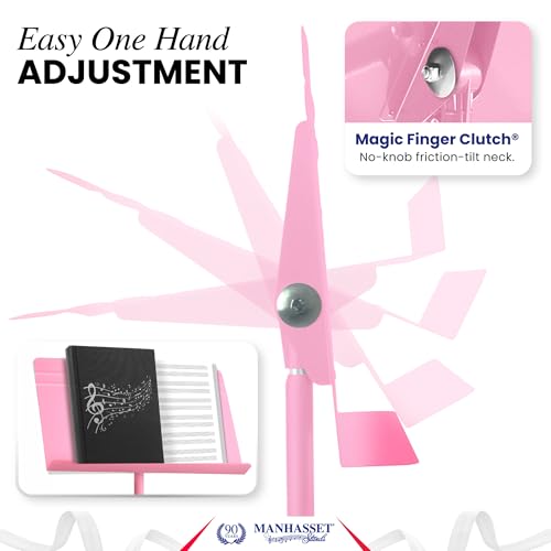 Manhasset 48 Symphony Music Stand for Sheet Music - Matte Pink - color: Pink, Matte, size: Pack of 1