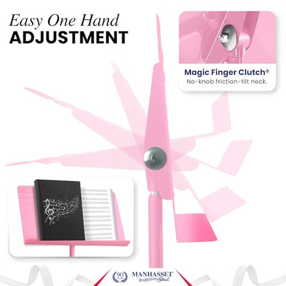 Manhasset 48 Symphony Music Stand for Sheet Music - Matte Pink - color: Pink, Matte, size: Pack of 1