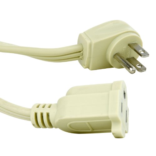 Sunlite 04155-SU EX9/AP Medium Duty 9-Foot Appliance Extension Cord, Three Prong, 14/3 Gauge, 15 Amp, Beige - size: 9'