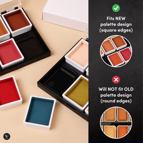 Narrative Cosmetics Alcohol-Activated Refill Pan for Hazelnut Tone Palette — Single Replacement Makeup Pan, Waterproof Tattoo Cover & SFX Makeup, Highly Pigmented, Skin Tones - color: Hazelnut