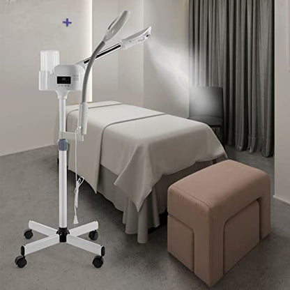 Artist hand Professional Facial Steamer with 5X LED Magnifying Lamp 2 in 1 | Hot Face Steamer Upgrade Esthetician Steamer for Facial Deep Cleansing, Fast Heating, Facial Machine, Beauty Salon Spa Home - size: White Hot & Magnifire Lamp