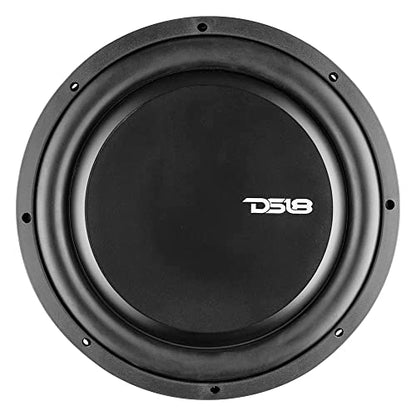 DS18 PSW12.4S 12" Shallow Mount Subwoofer 1200 Watts Max Power 600 Watts RMS Single Voice Coil 4 OHMS Water Resistant - Best Sub for Tight Spaces in Car & Trucks - 1 Speaker - style: 12" Single Voice Coil 4 Ohm