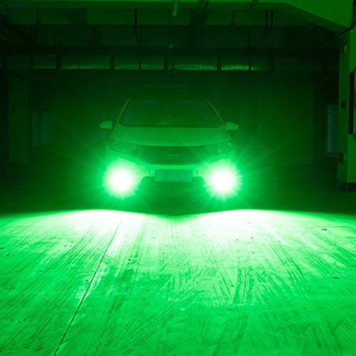 H8 H11 Car LED Fog Light Bulbs Replacement for Cars Super Bright 6000K Green 5730 33SMD for Daytime Running Lights DRL 12V-2Pcs - color: Green