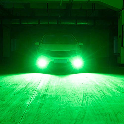 H8 H11 Car LED Fog Light Bulbs Replacement for Cars Super Bright 6000K Green 5730 33SMD for Daytime Running Lights DRL 12V-2Pcs - color: Green
