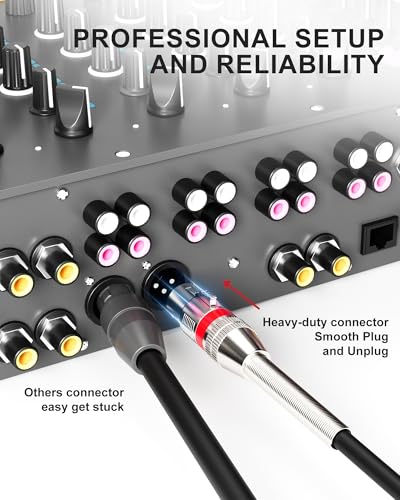 XLR Cables 50 ft 2 Pack, Shielded and Balanced Male to Female, 3-pin | XLR Microphone Cable with Gold-Plated Connectors, Oxygen-Free Copper (OFC) Cord for XLR Cable Speaker, Metal Spring SR - size: 50 Feet, style: 2 Pack