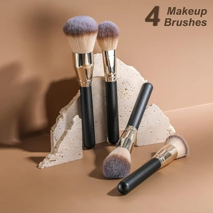 BS-MALL Makeup Brush Set Super Large Big Size Premium Foundation Synthetic Powder Concealers Makeup Brushes Cosmetic Brushes - color: A-Champagne