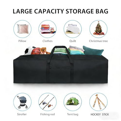 Urbanstand 52 inch Foldable Duffel Lock Zipper Travel Camp, Black - color: Black, size: 52 Inch
