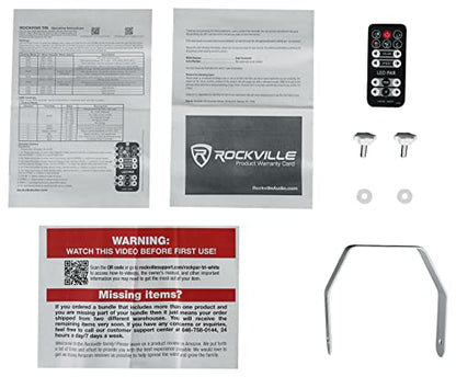 Rockville RockPAR TRI White LED RGB Compact Par Can DJ Wash Light, 2-Pack | Remote Included, Sound Activated, Strobe, Color Mixing, Daisy Chain, 12 Tri-Color LEDs, 7 DMX Channels, 16.7 Million Colors