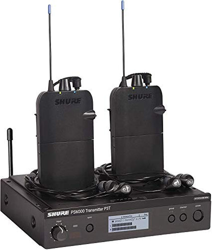 Shure PSM300 P3TR112TW Wireless In-Ear Personal Monitoring System with SE112 Earphones, Twinpack - J13 Band - size: Twinpack, style: J13 Band (566-590 MHz)