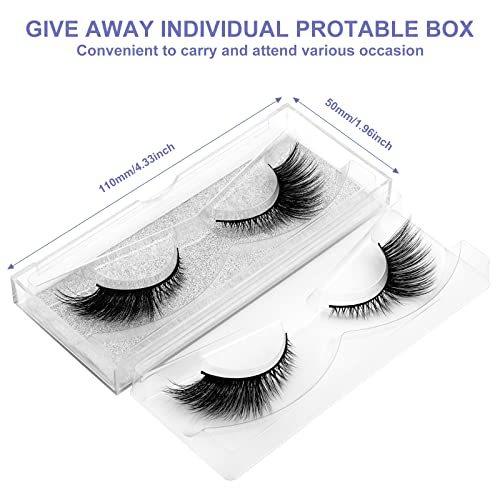 DYSILK Eyelashes Mink Lashes - False Eyelashes Fake Lashes 5 Pairs 6D Lashes Cat Eye Fake Eyelashes Strip Lashes Reusable Faux Mink Eyelashes Lash Extension Kit | Angel 4mm-17mm - color: 5 Pairs- 10
