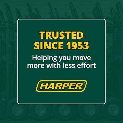 Harper Trucks 6781 Appliance Hand Truck, Dark Green | Appliance dolly with stair glides, securing strap and rubber wheels for delivery, moving, remodeling and HVAC installation