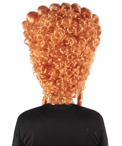 HPO Adult Women's Pumpkin Baroque French Revolution Queen Marry Wig, Best for Halloween, Flame-retardant Synthetic Fiber. - color: Golden Brown