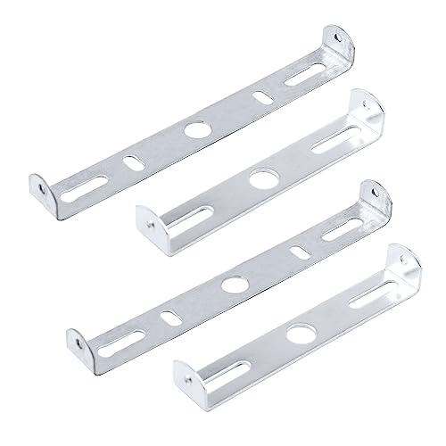 KUMGROT Metal Ceiling Light Plate, Lighting Fixture Mounting Bracket | 4" and 6" Ceiling Pendant Light Crossbar Kit, with Screws, for Home Office Chandelier Replacement Parts, 4 Pack - size: 145 & 105 mm