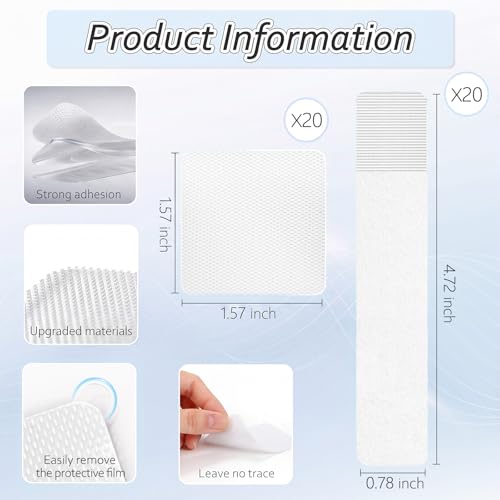 Cable Management Under Desk Detachable Cable Straps, White, 20 Pack | Heavy Duty Hook and Loop Cable Ties, Removable, Leave No Trace, Hold Up to 15 Cables, Home Office Organizer Accessories - color: White